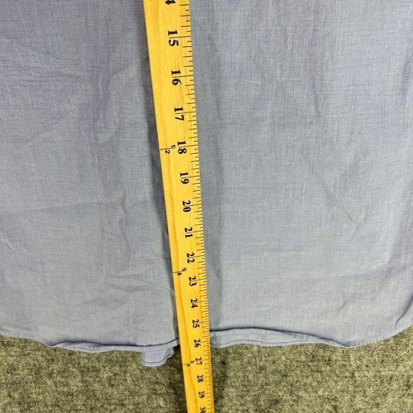 J Crew Shirt Womens 2‎ Blue Twill Stretch Lightweight Button-Up Long Sleeve - Picture 8 of 10